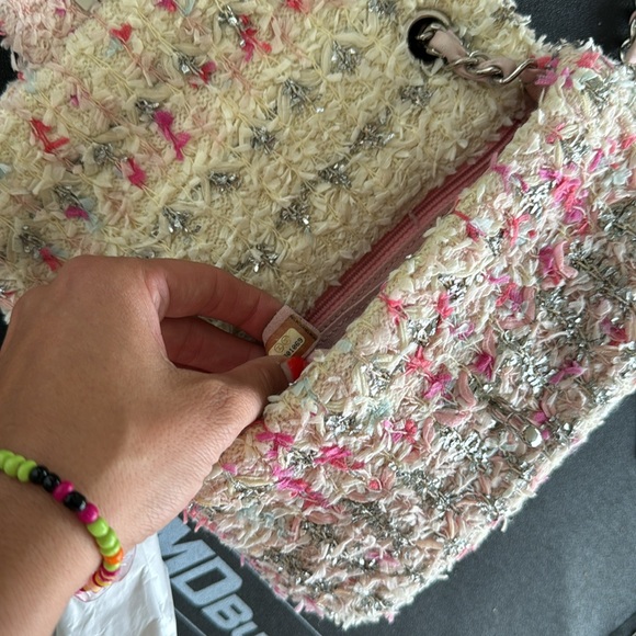 Chanel Mini Flap Tweed Pink Glitter - Picture 12 of 13